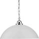 Classic Dome 1 Light 15 inch Polished Chrome Pendant Ceiling Light