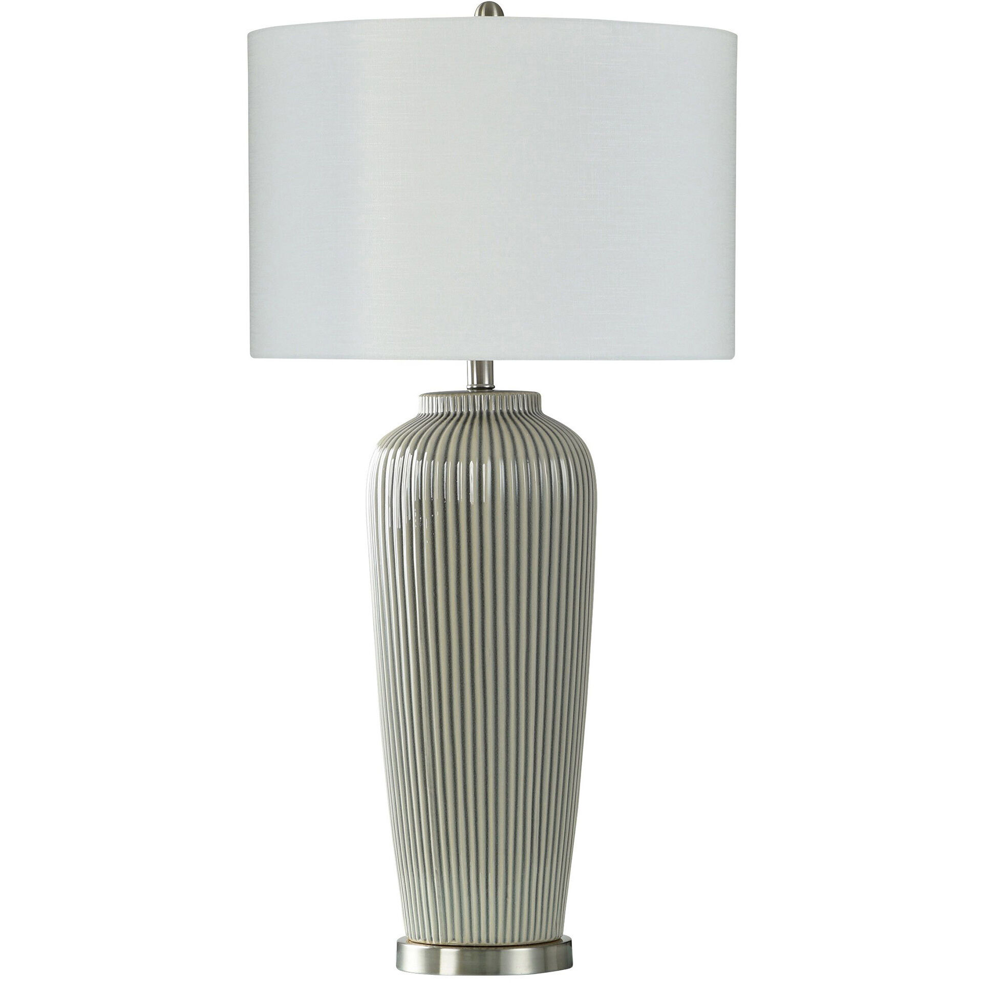 Cameron 36 inch 150.00 watt Cream and Grey Table Lamp Portable Light