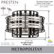 Presten 6 Light 22.5 inch Brushed Nickel with Sand Coal Pendant Ceiling Light