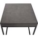 Kenton 24.5 X 24 inch Smoke Gray/Black Side Table