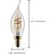 Lumos LED CA11 E12 3.5 watt 120 2000K LED, LED Filament