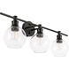 Syracuse 3 Light 28 inch Black Wall sconce Wall Light