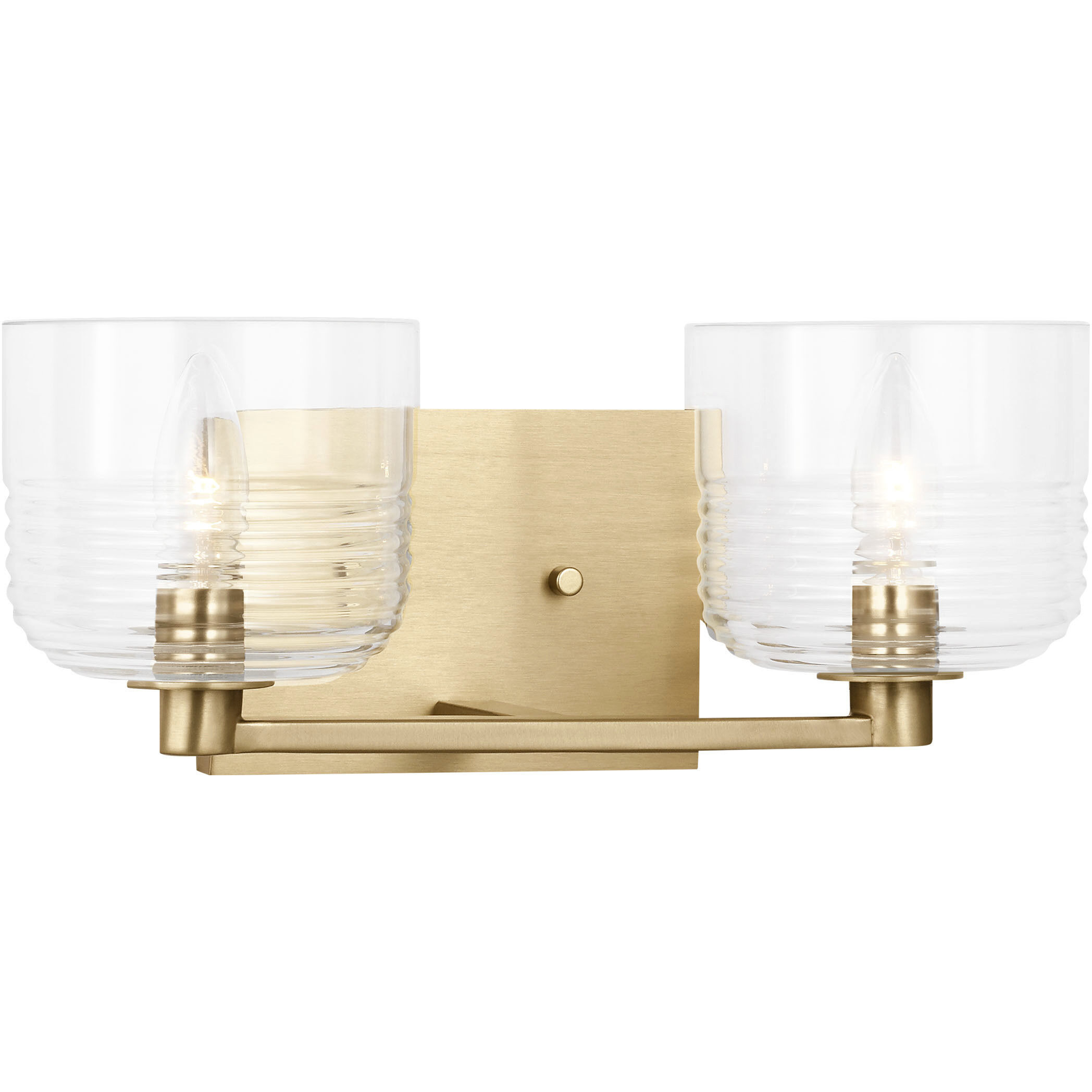 Drew & Jonathan Lochdale 2 Light 14.75 inch Satin Brass Vanity Light Wall Light, Medium