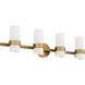 Sojourn 4 Light 32.75 inch Brushed Brass Vanity Light Wall Light