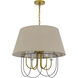 Eupora 4 Light 24 inch Antique Brass and Black Chandelier Ceiling Light