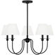 Drew & Jonathan Elsay 5 Light 29.75 inch Midnight Black Chandelier Ceiling Light, Medium