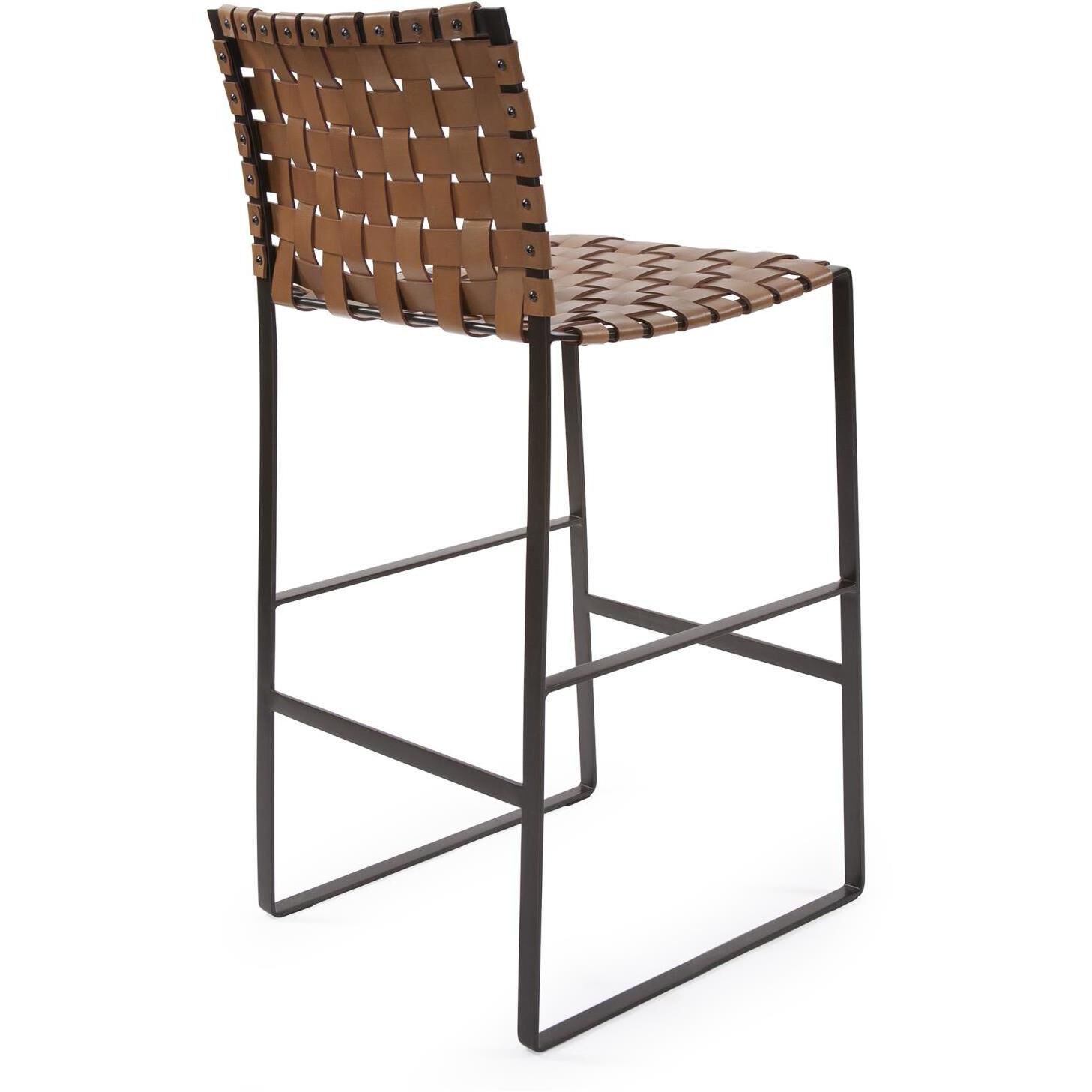 Irving 40 inch Buffalo Brown/Black Barstool