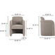 Mesto Grey Rolling Dining Chair