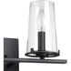 Jared 2 Light 15 inch Matte Black Vanity Light Wall Light