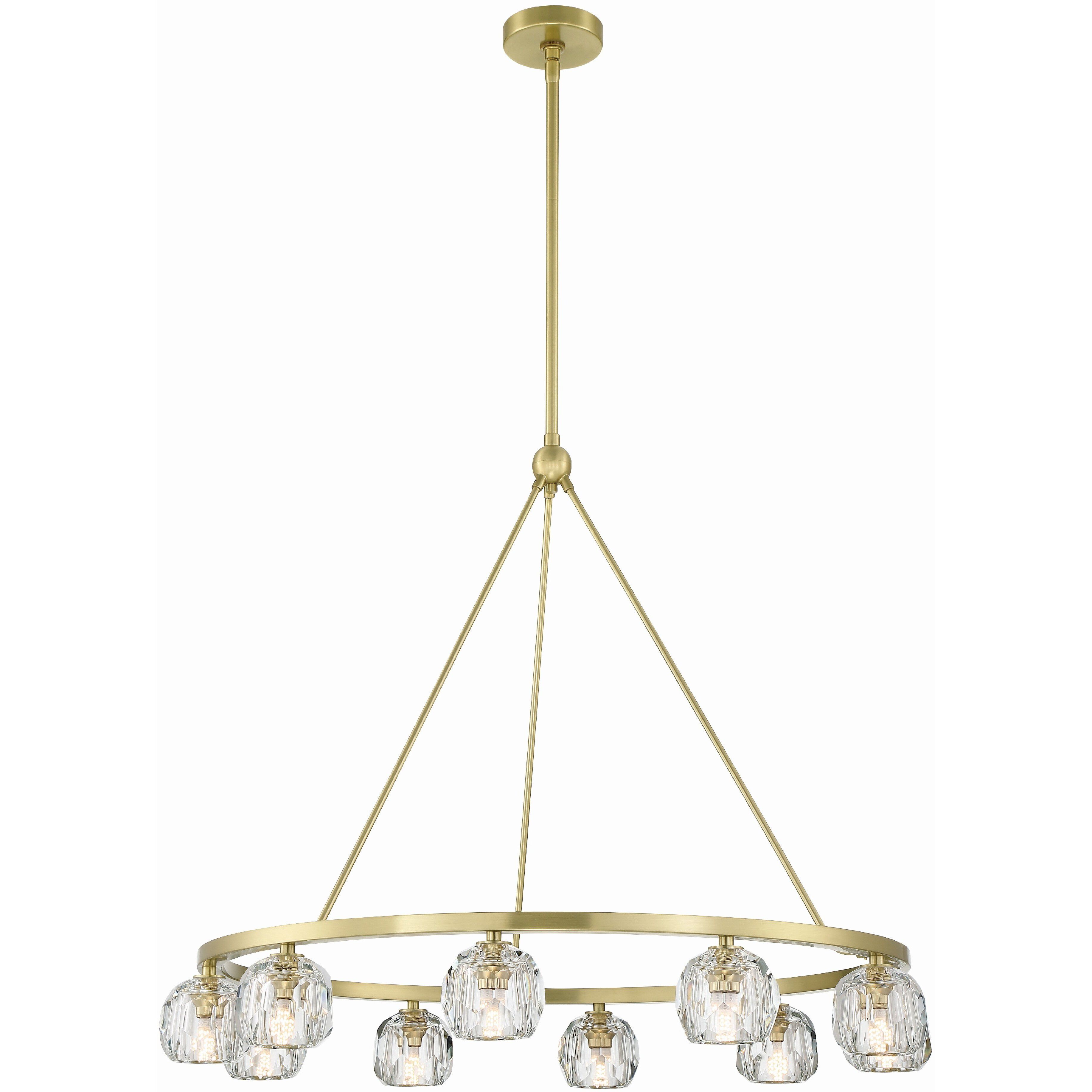 Aragon 10 Light 36 inch Soft Brass Chandelier Ceiling Light