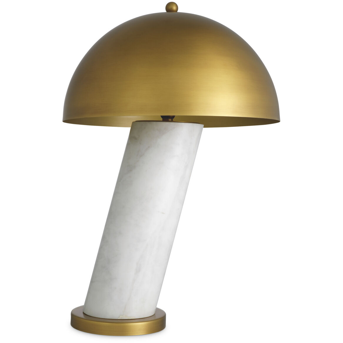 Daniel 29.13 inch 40 watt White Marble with Antique Brass Table Lamp Portable Light