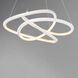 Twisted LED 24.5 inch Matte White Single Pendant Ceiling Light