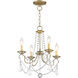 Pennington 4 Light 18 inch Hand Painted Antique Silver Leaf Convertible Mini Chandelier/Ceiling Mount Ceiling Light