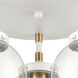 Boudreaux 3 Light 15 inch Matte White with Satin Brass Semi Flush Mount Ceiling Light