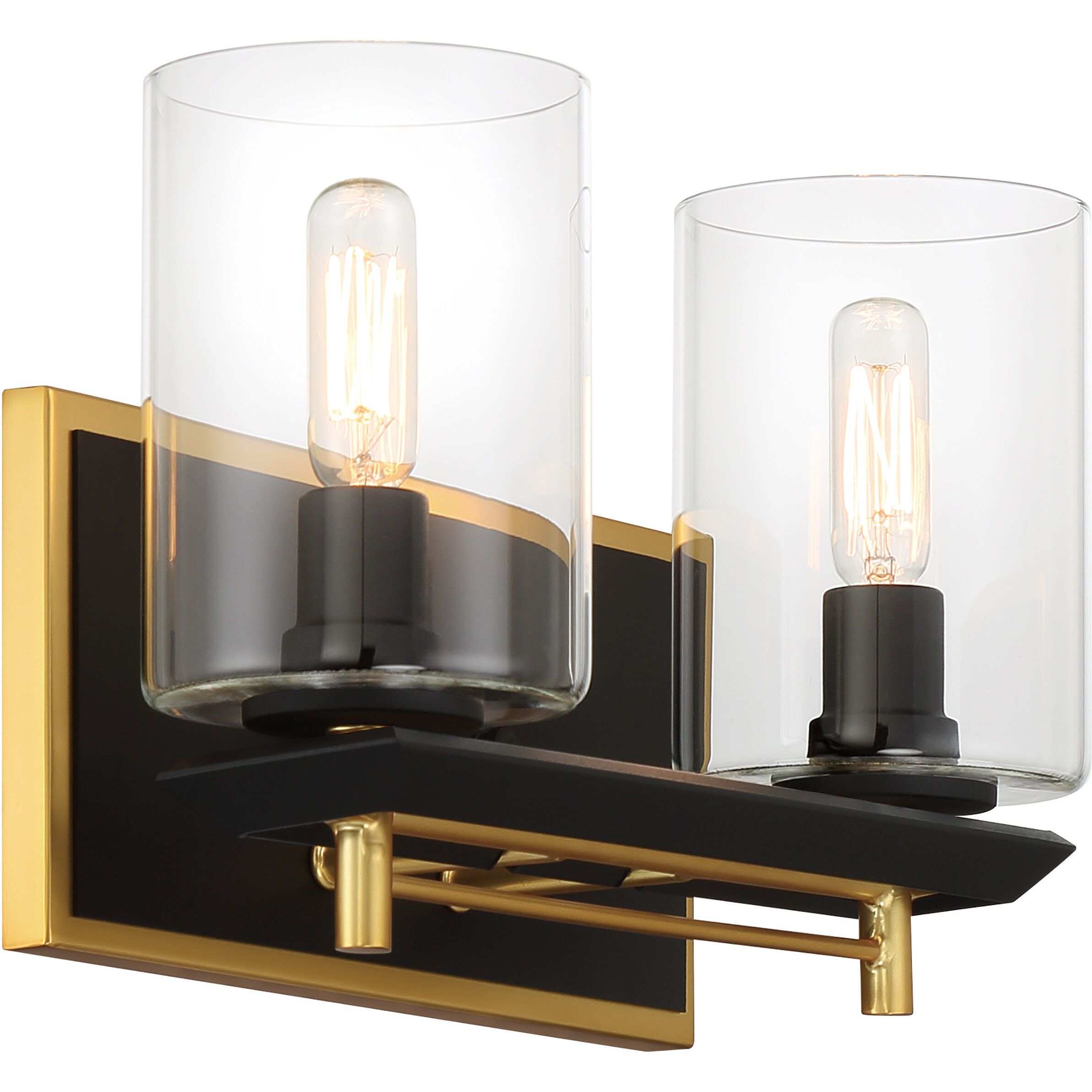 Sable Point 2 Light 11.88 inch Sand Coal With Honey Gold Bath Lamp Wall Light