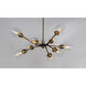 Savvy 9 Light 37 inch Antique Brass/Black Chandelier Ceiling Light