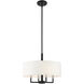 Meridian 4 Light 18 inch Black Pendant Chandelier Ceiling Light