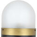 Capsule 3 Light 23.25 inch Matte Black/Textured Gold Outdoor Post, Brian Patrick Flynn