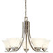 Agilis 5 Light 27 inch Brushed Nickel Chandelier Ceiling Light