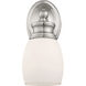 Elise 1 Light 4.5 inch Satin Nickel Wall Sconce Wall Light, Essentials