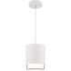 Cloak LED 6.75 inch White Pendant Ceiling Light in 4000K, dweLED