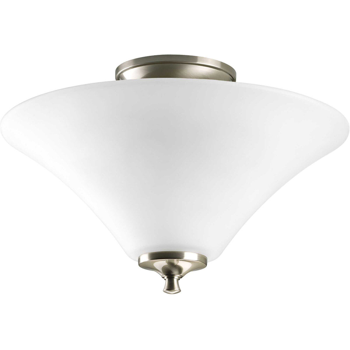 Eustacia 2 Light 13.31 inch Brushed Nickel Semi-Flush Mount Ceiling Light