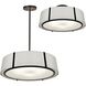 Fulton 6 Light 24 inch Black Semi Flush Ceiling Light