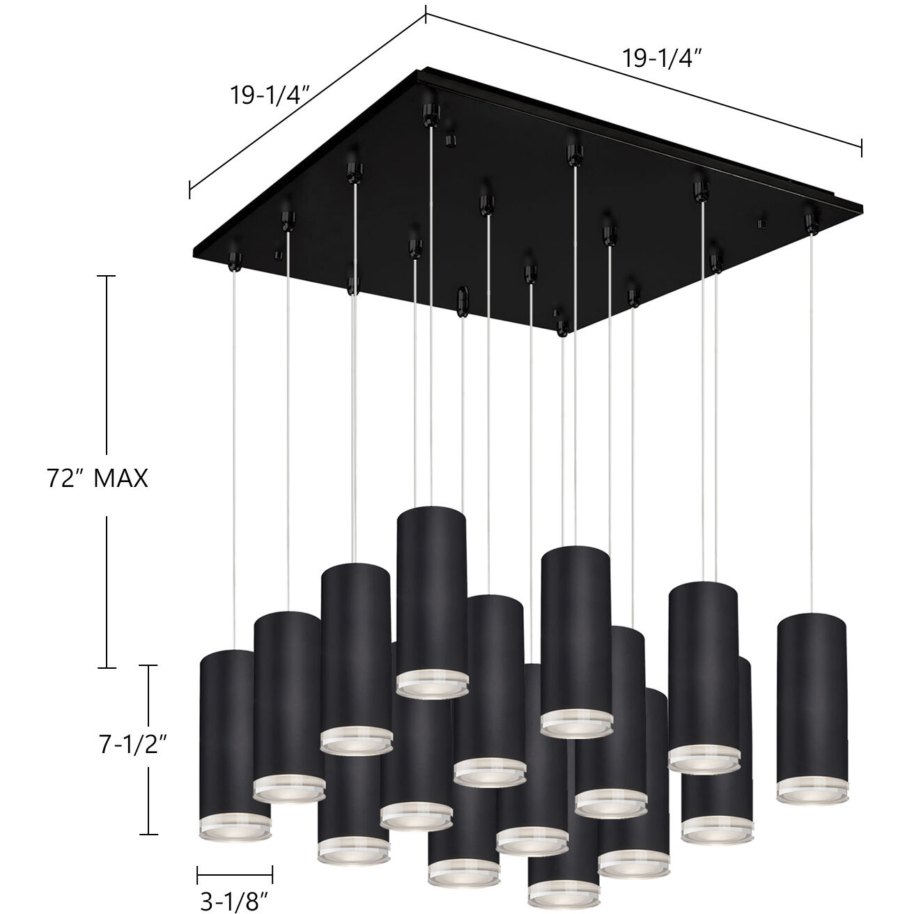Cameo Multi Pendant Ceiling Light in White