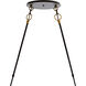 Otto 2 Light 28.4 inch Black with Brass Accents Pendant Ceiling Light in Stainless Steel Mesh tube, Sphere