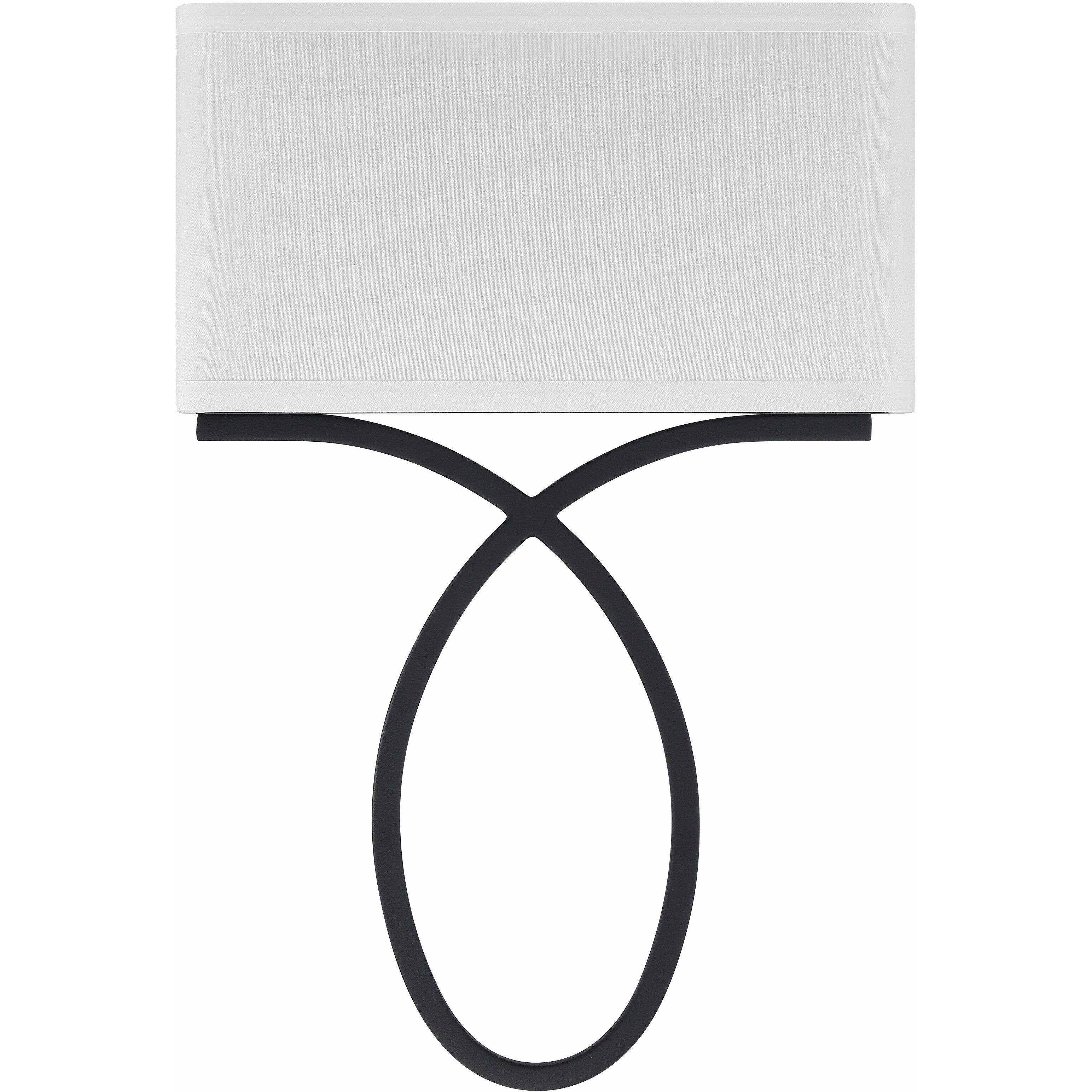 Brinkley Bath Wall Light in Black Forged