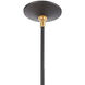 Modley 1 Light 7 inch Matte Black with Brushed Brass Mini Pendant Ceiling Light