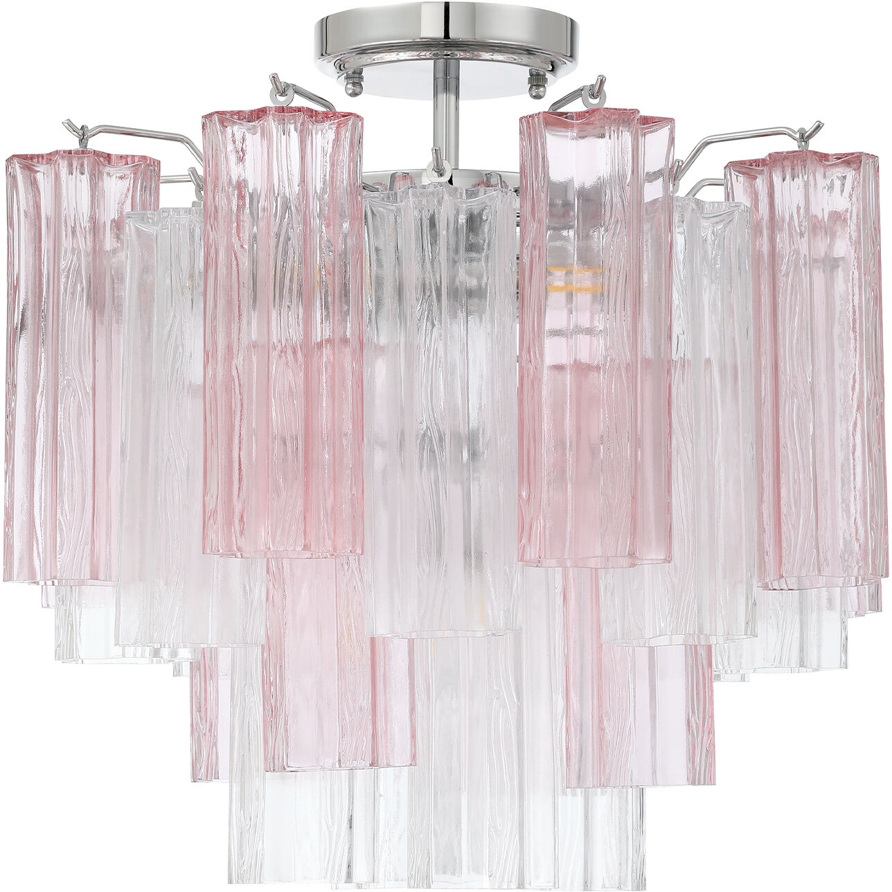 Addis 4 Light 17.75 inch Polished Chrome Semi Flush Ceiling Light in Spring
