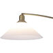 Melmar 80 inch 9 watt Walnut and Weathered Brass with Black Arc Floor Lamp Portable Light