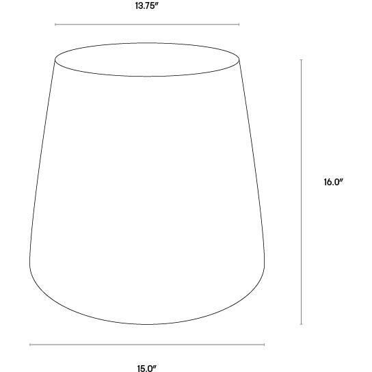 Aries 16 X 15 inch Marble Look / Black Outdoor End Table