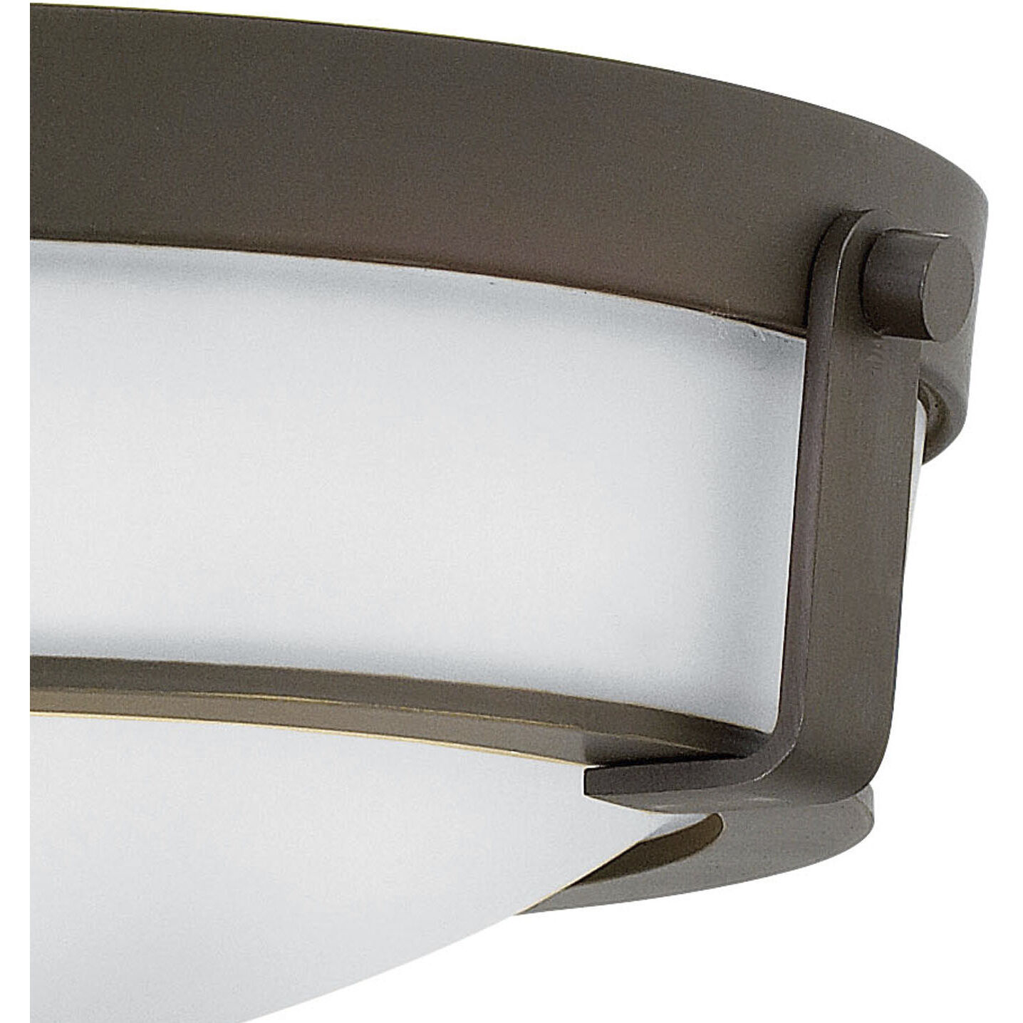 Hathaway 3 Light 16 inch Olde Bronze Indoor Flush Mount Ceiling Light in Etched White