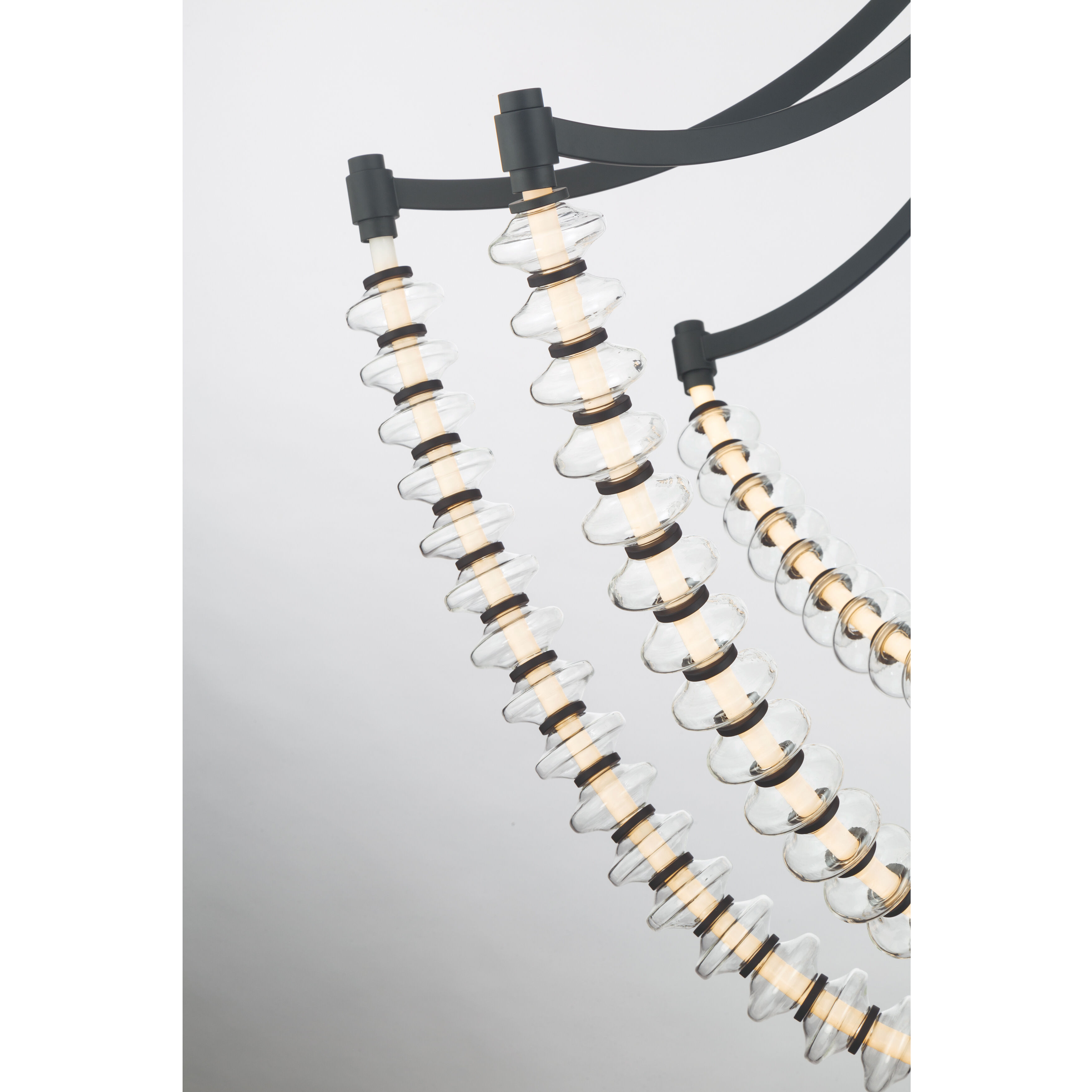 Pearl LED 39.25 inch Dark Matte Black Chandelier Ceiling Light