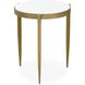 Ocilla 22.5 X 18.5 inch Antique Brass and White Marble Accent Table