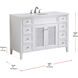 Cape Cod 48 X 21 X 35 inch Antique White Vanity Sink Set