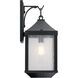 Springfield 1 Light 21 inch Distressed Black Outdoor Wall, Large