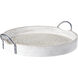 Fabian Weathered White with Bleached and Silver Tray, Set of 2
