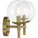 Auresa 2 Light 16 inch Soft Brass Bath Light Wall Light
