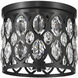 Dealey 3 Light 11.25 inch Matte Black Flush Mount Ceiling Light