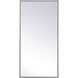 Monet 36 X 18 inch Grey Wall Mirror in Gray