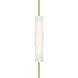 Barbara Barry Windchime LED 2.5 inch Soft Brass ADA Tubular Sconce Wall Light