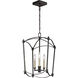 Sean Lavin Thayer 3 Light 12 inch Smith Steel Mini-Lantern Chandelier Ceiling Light