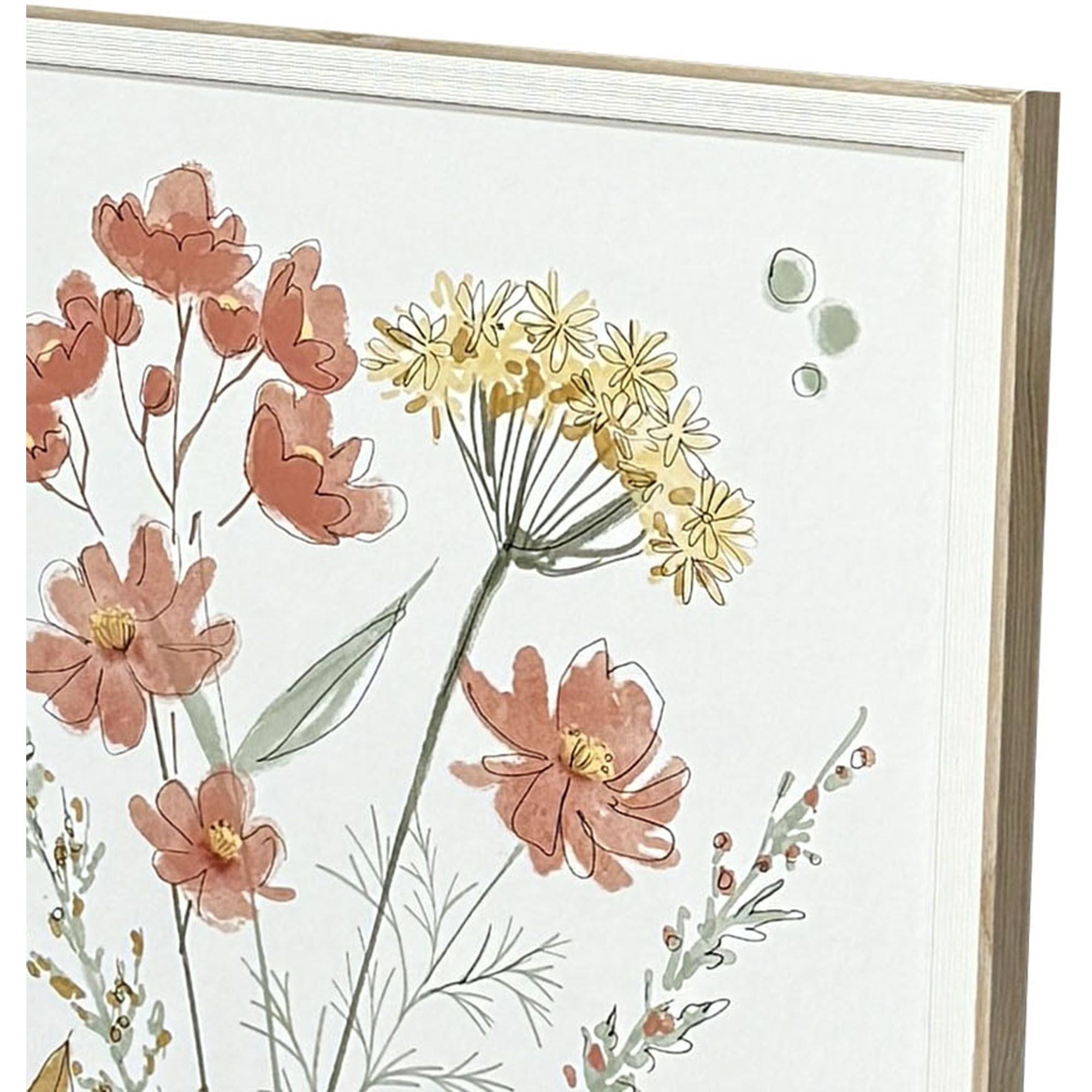 Full Bloom Rust and Brown and Yellow Framed Art