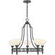 Allston 5 Light 30 inch Matte Black Chandelier Ceiling Light