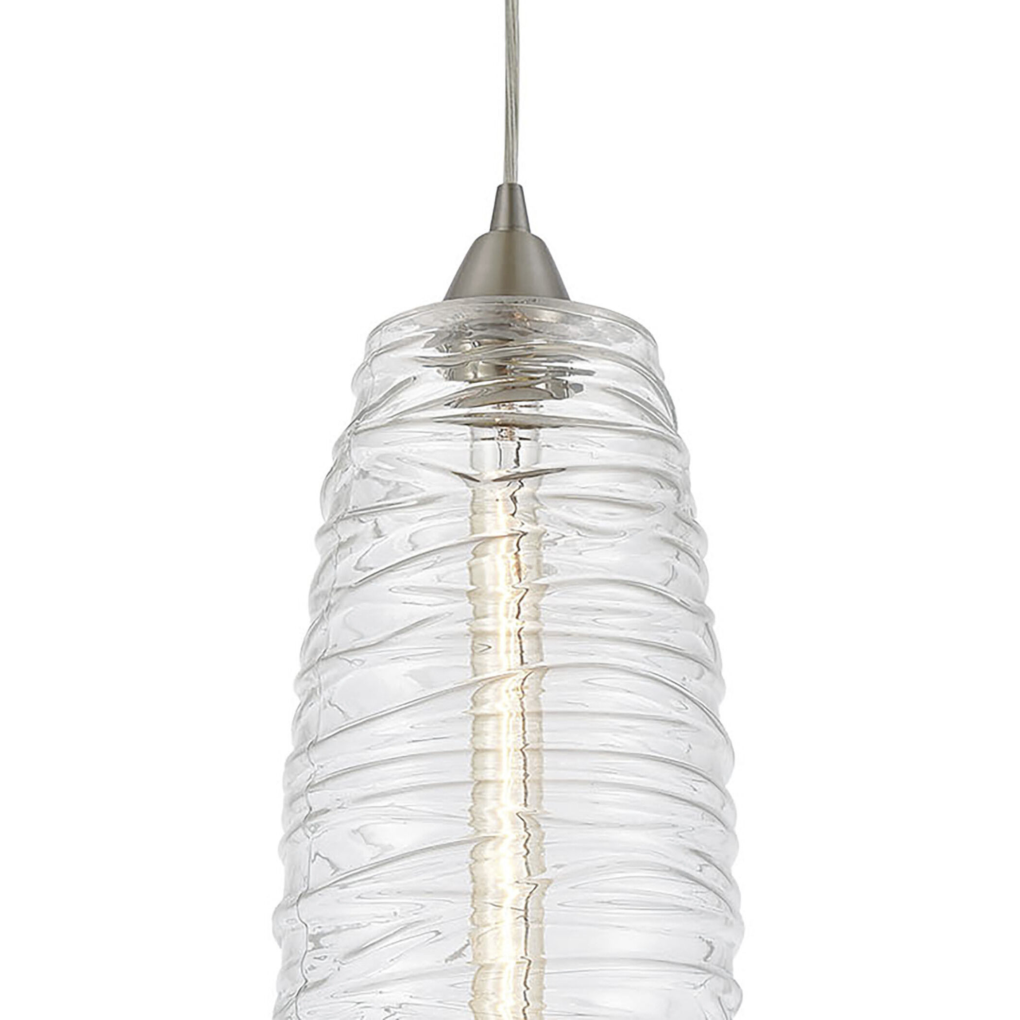 Liz 1 Light 6 inch Satin Nickel Mini Pendant Ceiling Light