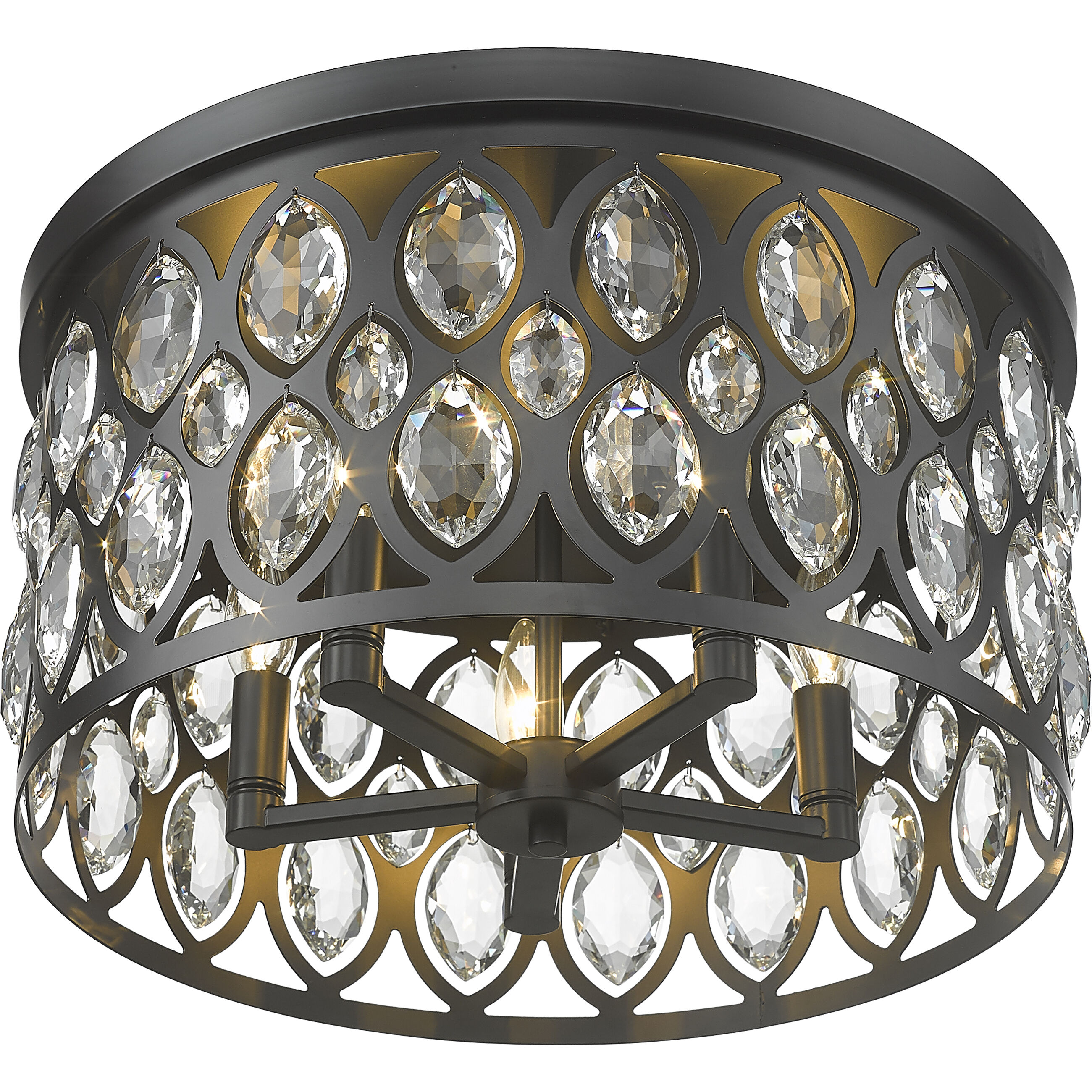 Dealey 5 Light 18 inch Matte Black Flush Mount Ceiling Light