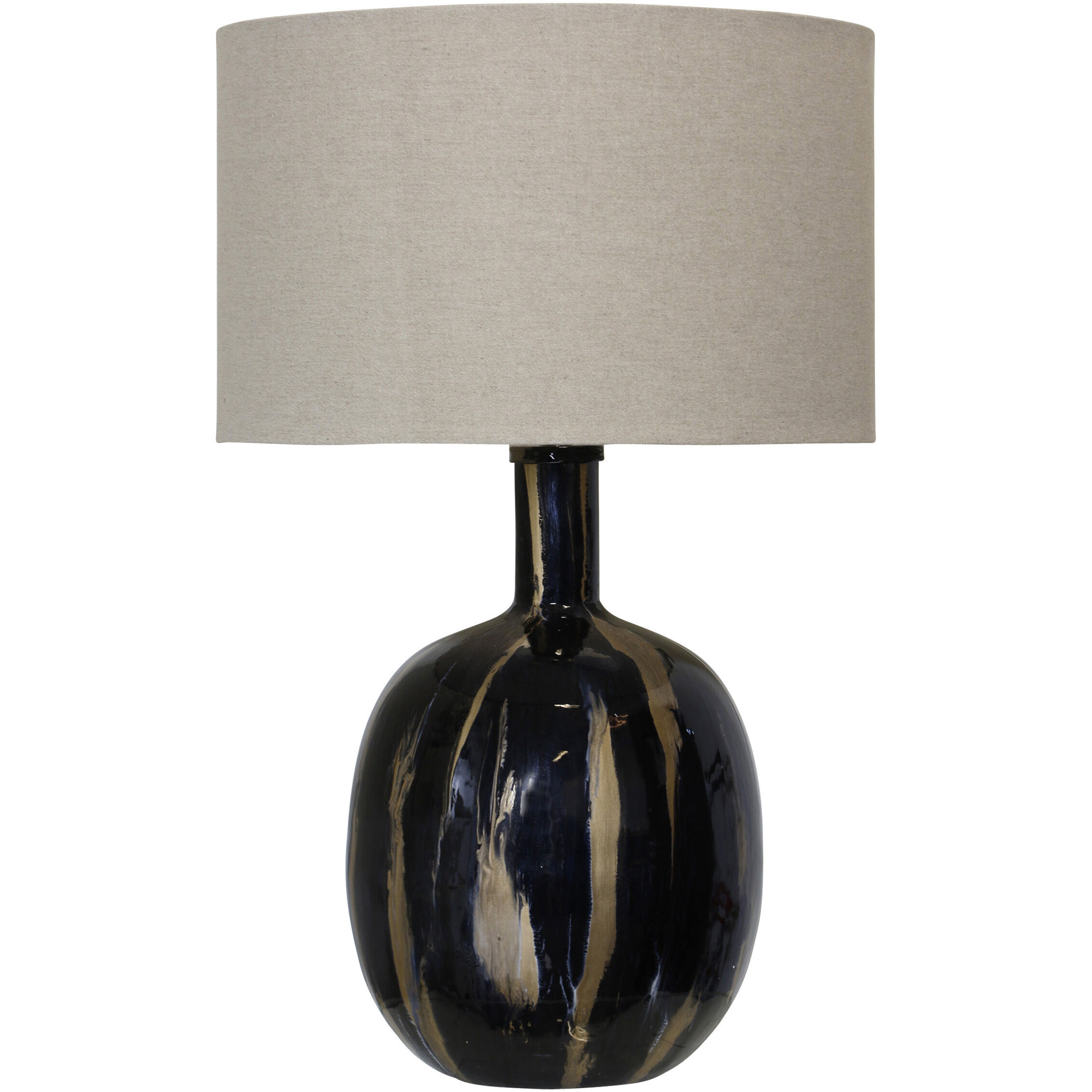 Cameron 30.5 inch 100.00 watt Gold and Black Table Lamp Portable Light
